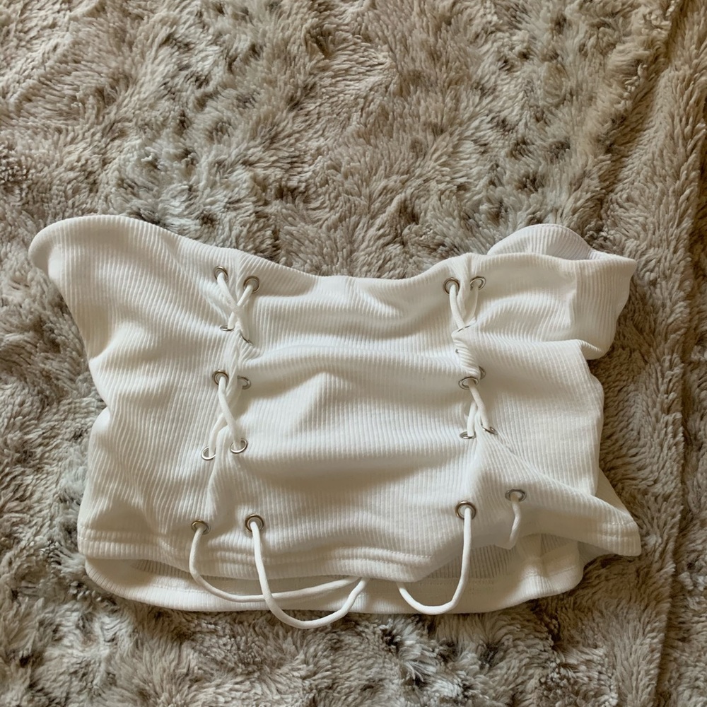 Lace tube top